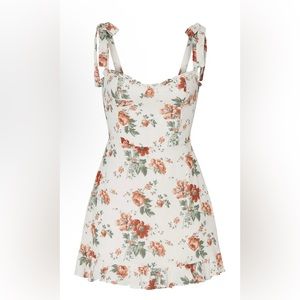 Reformation Off White Floral Mini Dress Size 12